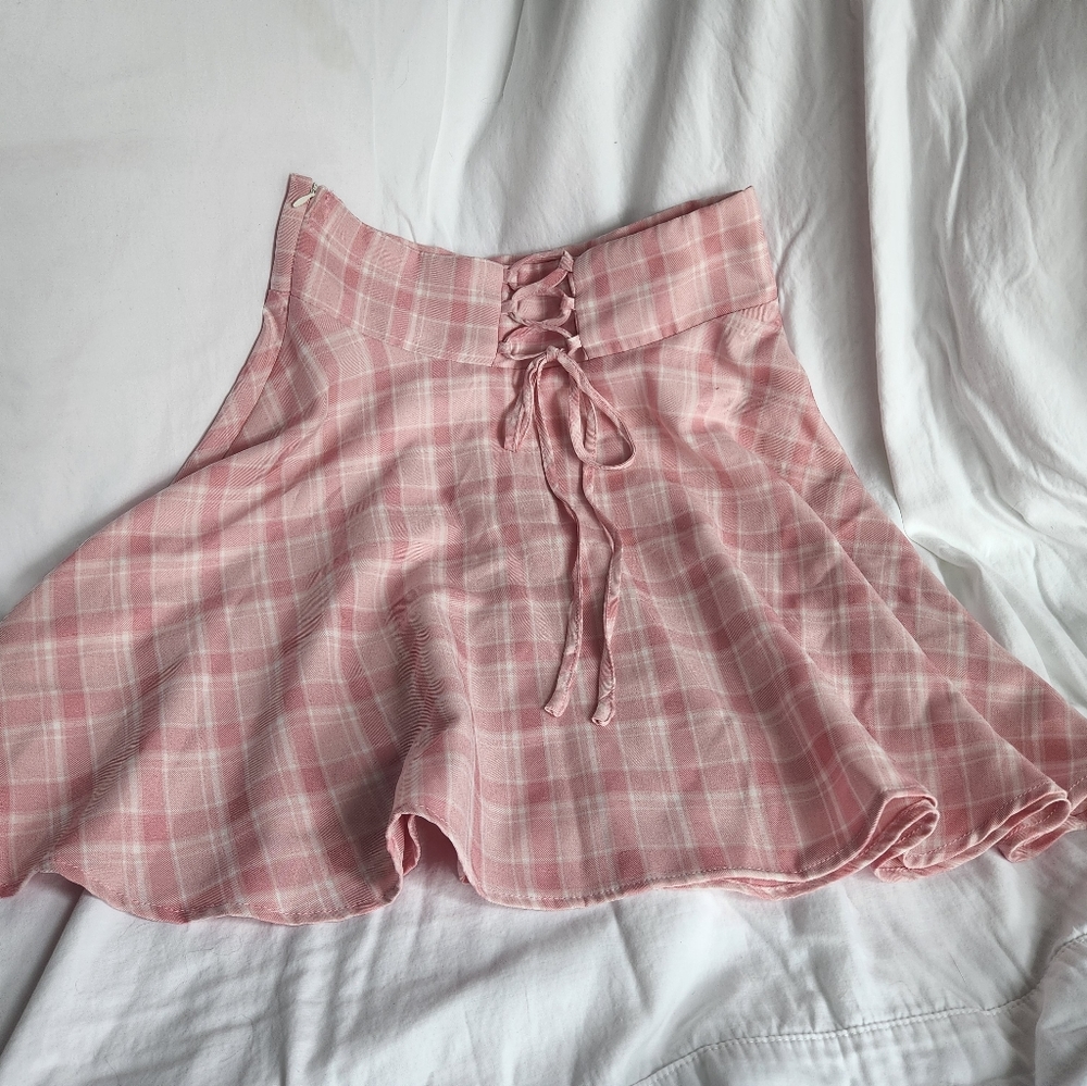Shein lace up skirt